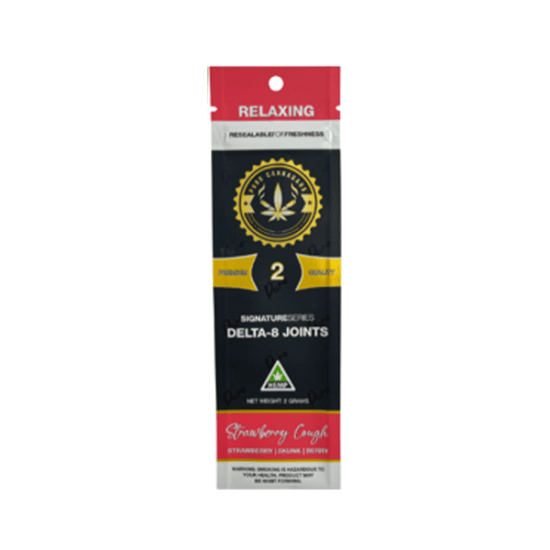 2-Pk Delta-8 Joints Pre-Rolled (Strawberry Cough)