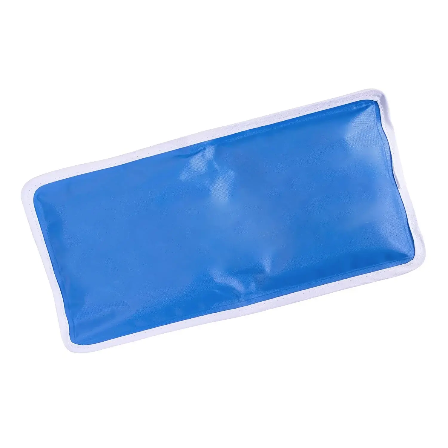 a blue and white gel pack